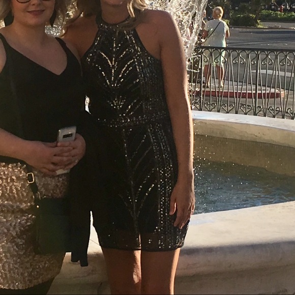 Sequin Black Dress - Picture 2 of 8